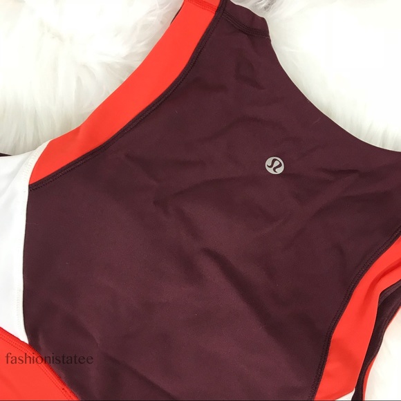 NWT Lululemon kick serve sweat bra Bordeaux orange - Picture 6 of 7